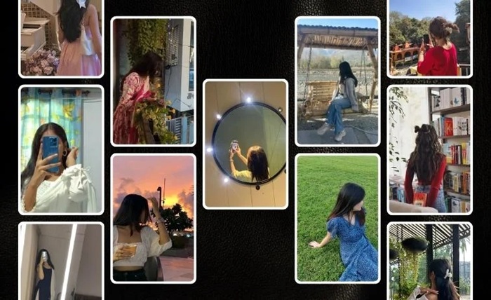 instagram stylish hidden face girl pic